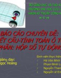 Báo cáo: HỘP SỐ TỰ ĐỘNG