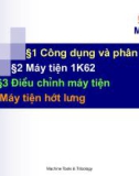 Bài giảng Máy công cụ: Chương 3 - ĐHBK TP.HCM