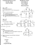 Đề kiểm tra cuối kỳ môn Mạch điện tử - Năm học 2014