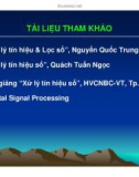 Đề cương môn học Xử lý tín hiệu số - Chương 1