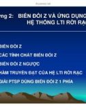 Đề cương môn học Xử lý tín hiệu số - Chương 2