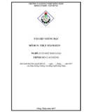 Giáo trình Thực hành Hàn (Nghề: Cắt gọt kim loại - CĐ/TC) - Trường Cao đẳng Nghề Đồng Tháp