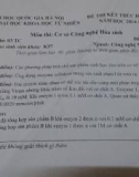 Đáp án đề thi cuối học kỳ I năm học 2014-2015 môn Cơ sở Công nghệ hóa sinh - ĐH Khoa học Tự nhiên