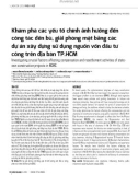 Khám phá các yếu tố chính ảnh hưởng đến công tác đền bù, giải phóng mặt bằng các dự án xây dựng sử dụng nguồn vốn đầu tư công trên địa bàn TP.HCM