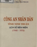 Ebook Công an nhân dân tỉnh Ninh Thuận - Lịch sử biên niên (1945 - 1975): Phần 1