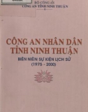 Ebook Công an nhân dân tỉnh Ninh Thuận - Biên niên sự kiện lịch sử 1975 - 2000: Phần 1