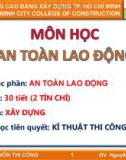 Bài giảng An toàn lao động: Chương 1 Những vấn đề chung về bảo hộ lao động