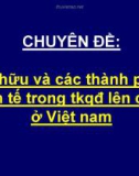 Kinh tế chính trị - Sở hữu và các thành phần kinh tế trong thời kỳ quá độ lên CNXH ở VN