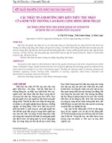 Các nhân tố ảnh hưởng đến kiến thức thu nhận của sinh viên Trường Cao đẳng Cộng đồng Bình Thuận