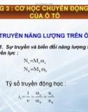 Bài giảng Lý thuyết ô tô - Chương 3: Cơ học chuyển động thẳng của ô tô