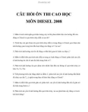 CÂU HỎI ÔN THI CAO HỌC MÔN DIESEL 2008