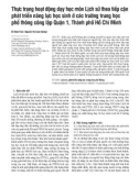 Thực trạng hoạt động dạy học môn Lịch sử theo tiếp cận phát triển năng lực học sinh ở các trường trung học phổ thông công lập Quận 1, Thành phố Hồ Chí Minh