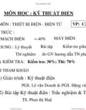 Bài giảng môn Kỹ thuật điện – Chương 1: Khái niệm chung về mạch điện