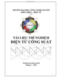 Tài liệu thí nghiệm Điện tử công suất - Trường ĐH Công nghệ Sài Gòn