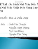 so sánh nhà máy điện mặt trời và nhà máy nhiệt điện năng lượng mặt trời