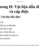 Bài giảng môn Vật liệu điện: Chương 2.1 - TS. Nguyễn Văn Dũng