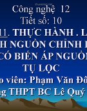 Bài giảng điện tử công nghệ: thực hành lắp mạch