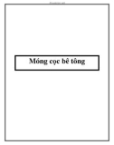 Móng cọc bê tông