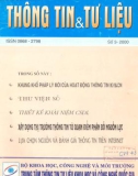 Tạp chí Thông tin & Tư liệu Số 3 - 2000