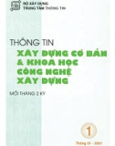 Thông tin Xây dựng cơ bản và khoa học công nghệ xây dựng – Số 1/2021