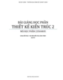 Bài giảng Thiết kế kiến trúc 2: Chương 1