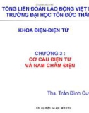 Bài giảng điện - Điện tử: Cơ cấu điện từ và nam châm điện