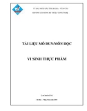 Giáo trình Vi sinh vật thực phẩm - Nghề: Chế biến thực phẩm - CĐ Kỹ Thuật Công Nghệ Bà Rịa-Vũng Tàu