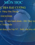 Bài giảng môn học Trắc địa đại cương: Bài 1&2 - Đặng Đức Duyến