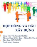 Bài giảng Hợp đồng và đấu thầu xây dựng: Chương 1