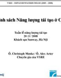 Các chính sách Năng lượng tái tạo ở Châu Âu