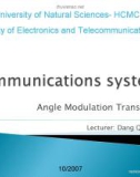 COMMUNICATIONS SYSTEMS - Angle Modulation Transmission