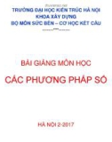 Bài giảng Các phương pháp số: Chương 1 - Trường ĐH Kiến Trúc Hà Nội