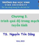 Bài giảng Cơ sở lý thuyết mạch điện - Chương 3: Quá trình quá độ trong mạch điện tuyến tính