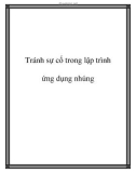 Tránh sự cố trong lập trình ứng dụng nhúng