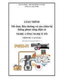 Giáo trình Bảo dưỡng và sửa chữa hệ thống phun xăng điện tử (Nghề: Công nghệ ô tô)