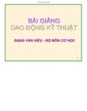 Bài giảng dao động kỹ thuật - Đặng Văn Hiếu