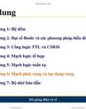 Bài giảng Điện tử số - Chương 6: Mạch phát xung và tạo dạng xung