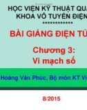 Bài giảng Điện tử số: Chương 3 - TS. Hoàng Văn Phúc