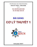 Bài giảng Cơ lý thuyết 1 - ĐH Phạm Văn Đồng