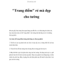 Trang điểm rẻ mà đẹp cho tường