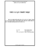 Mối liên hệ giữa lí luận và thực tiễn, vận dụng phân tích mối liên hệ giữa đổi mới tư duy với đổi mới kinh tế ở nước ta