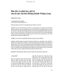 Bảo tồn và phát huy giá trị của di sản văn hóa Hoàng thành Thăng Long