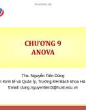 Bài giảng Thống kê ứng dụng trong kinh doanh: Chương 9 - ThS. Nguyễn Tiến Dũng