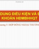 NỘI DUNG ĐIỀU KIỆN VÀ ĐIỀU KHOẢN HỢP ĐỒNG NGOẠI THƯƠNG