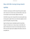 Quy chế tiền lương trong doanh nghiệp