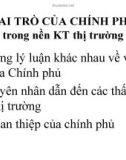 quá trình hình thành vai trò của chính phủ trong nền kinh tế thị trường p1