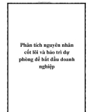 Phân tích nguyên nhân cốt lõi và bảo trì dự phòng để bắt đầu doanh nghiệp