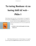 Tư tưởng Bauhaus và xu hướng thiết kế web Phần 1