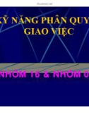 Tiểu luận: Kỹ năng phân quyền giao việc