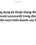 Ứng dụng kỹ thuật thang điểm (balanced scorecard) trong đánh giá chiến lược kinh doanh của DN